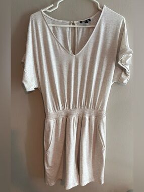 Express Heather Grey Short Sleeve Romper